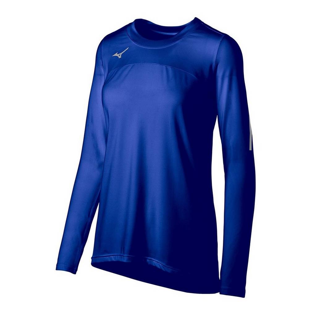 Mizuno Techno VII Long Sleeve - Bayan Forma - Kraliyet Mavisi Türkiye (MSFWQI-913)